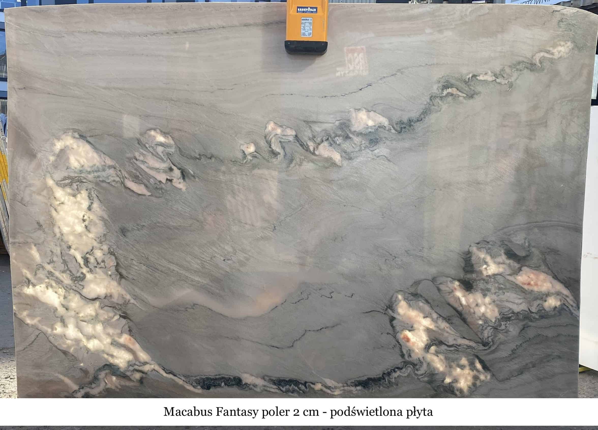 Gładka płyta Macabus Fantasy Poler 2 cm z podświetleniem, naturalny marmur, elegancka powierzchnia do wnętrz i elewacji, wysokiej jakości kamień dekoracyjny od Global Stone.