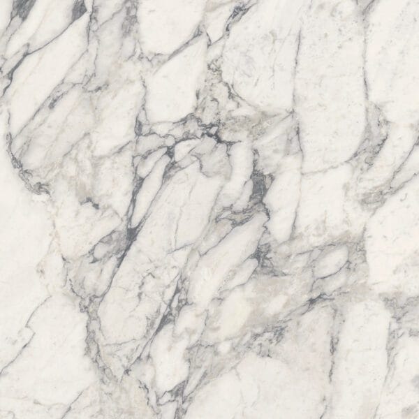 Błyszcząca płytka marmurowa w odcieniach bieli i szarości, naturalny kamień dekoracyjny do wnętrz i elewacji, wysokiej jakości materiał od Global Stone.