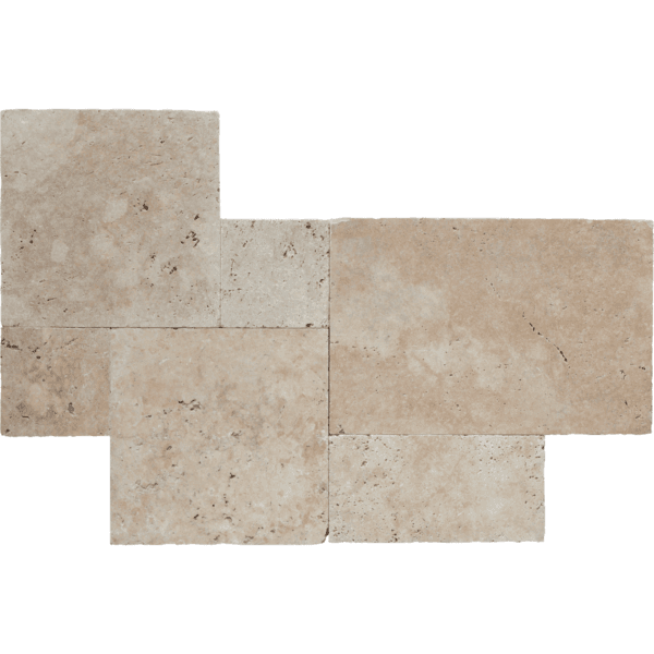 Mozaika rzymska trawertyn Classic bębnowany komplet 0,742 m² grubość 3 cm