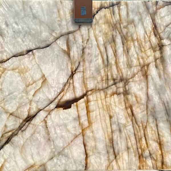 Kwarcyt Naturalny Crystal Rose Gold 2 cm poler / satyna / nr. bloku 210